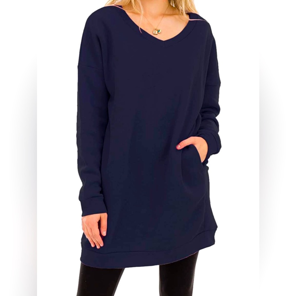 Women's Casual Loose Fit Long Sleeves Over-Sized Sweatshirts - Tunic NWOT